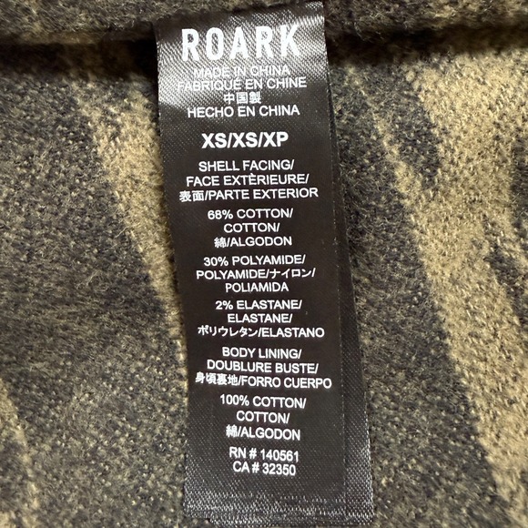 Roark Mens XS Deckhand Jacket in Khaki Tan Corduroy Collar Workwear Chore Jacket - Picture 11 of 13